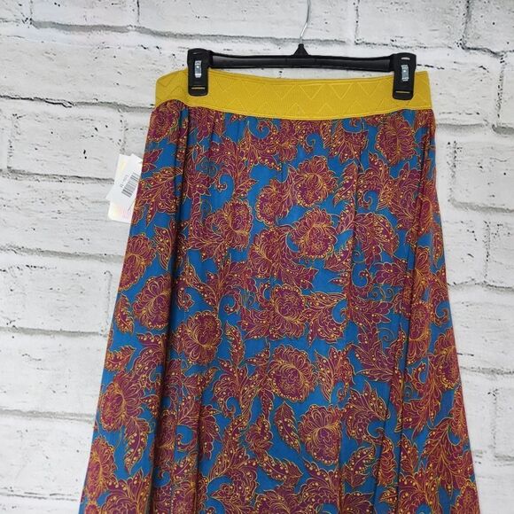 LuLaRoe Lola Skirt Womens Size Medium Pull On A Line Colorful Knee Length - Picture 7 of 11